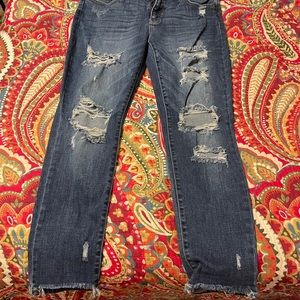 Judy Blue Distressed Boyfriend Jeans size 15/32